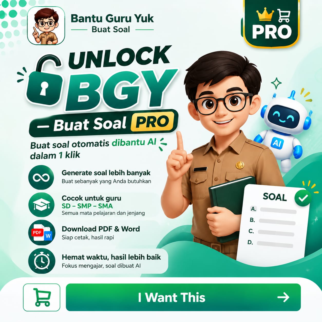 UnlockBGY Buat Soal Pro - 1 Tahun ⭐